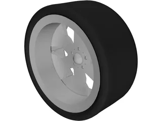 Rim 23 Inch Sportrux Sicker 6 with Tire 3D Model