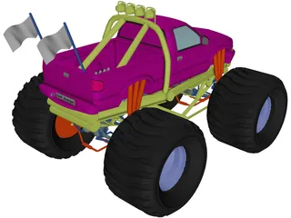 Chevrolet S10 Pickup [Monster Truck] 3D Model