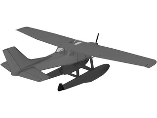 Cessna 172 Sea Plane 3D Model