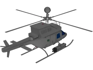 Bell OH-58D Kiowa 3D Model