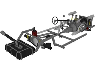 Chassis [+V8 Engine] 3D Model