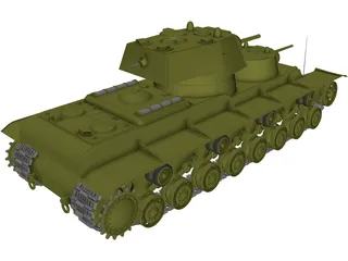 Russian SMK Heavy Tank 3D Model