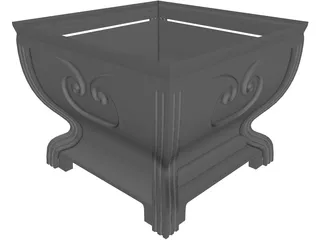 Sandstone Planter 3D Model