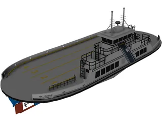 Ferry Boat 3D Model