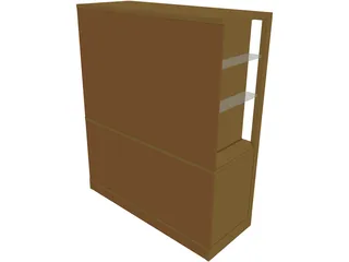 Entertainment Center [+Glass Shelves] 3D Model