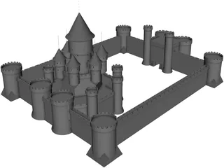 Castle Fantasy 3D Model