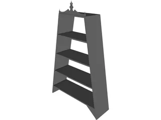 Book Shelf A-Frame 3D Model