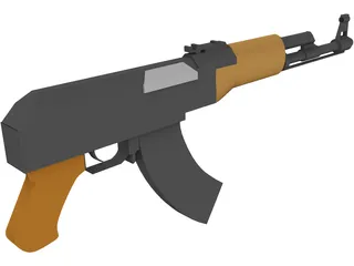 AK-47 Assault Rifle 3D Model