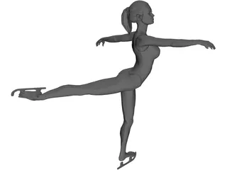 Figure Skater 3D Model