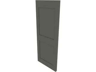 Door Single 2 Panel 3D Model