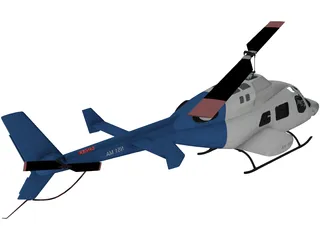 Bell 222 3D Model