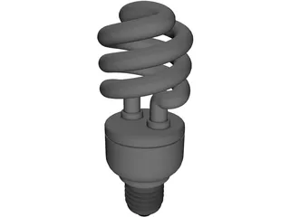 CFL Light Bulb 3D Model