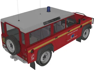 Land Rover Defender 110 Fire 3D Model