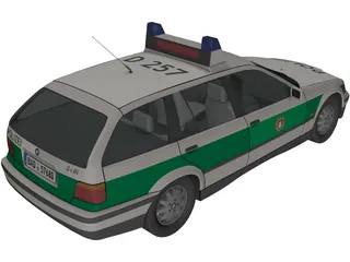 BMW 318i Combi Polizei 3D Model
