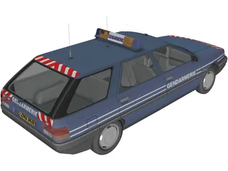 Renault 21 Nevada Gendarmerie 3D Model