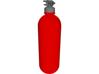 Gun Cap on Bottle 3D Model