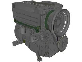 Engine Deutz Turbo Diesel (2011) 3D Model