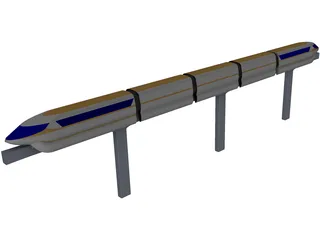 Monorail Train 3D Model