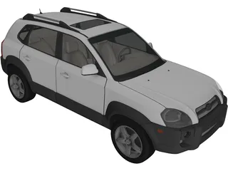 Hyundai Tucson V6 (2005) 3D Model