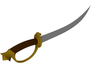 Pirate Sword 3D Model
