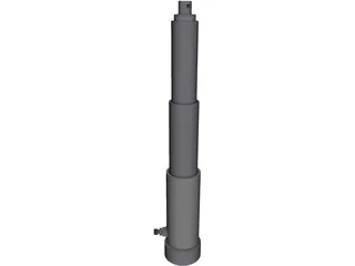 Telescopic Hydraulic Cylinder 3D Model