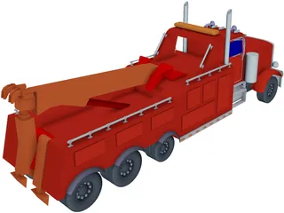 Peterbilt Tri-Axle Wrecker 3D Model