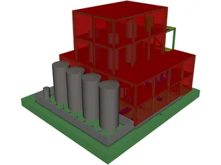 Alcohol Distillery 3D Model