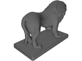 Lion Sculpture 3D Model