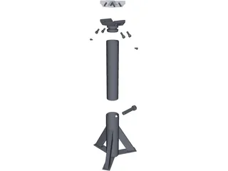 Axle Support Stand 3D Model