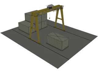 Port Crane 3D Model