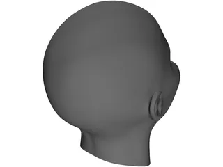 Baby Head 3D Model