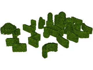 Hedge Plant Collection 3D Model
