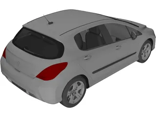 Peugeot 308 (2008) 3D Model