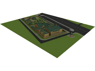 Pilgrimage Complex with Chapel 3D Model