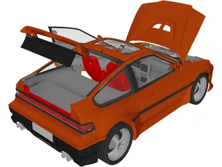 Honda CRX 3D Model