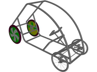 Shell Eco Marathon Car Chassis 3D Model