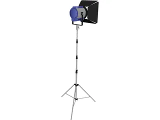 Studio Light with Stand 3D Model