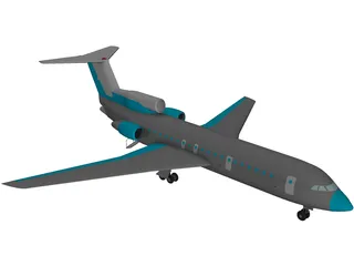 Yakovlev Yak-42D 3D Model