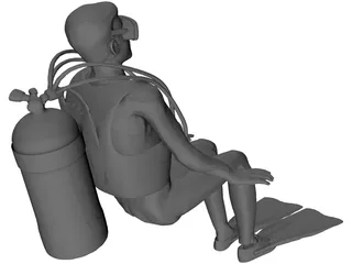 Scuba Diver 3D Model