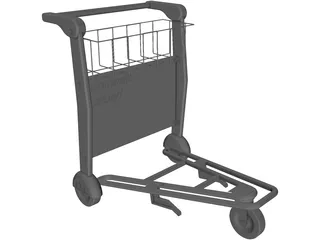 Airport Trolley 3D Model