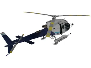 Eurocopter AS-350 3D Model