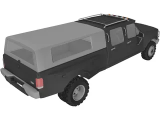 Ford F350 Crew Cab 3D Model