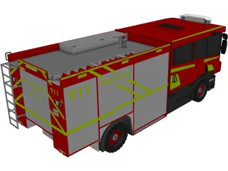 Scania Fire Truck 3D Model