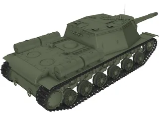 Howitzer ISU152 3D Model