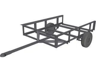 Trailer Utility 4x6 3D Model