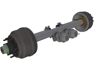 Axle Trailer 3D Model