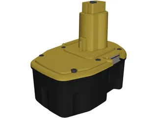 DeWALT 14.4v Battery 3D Model