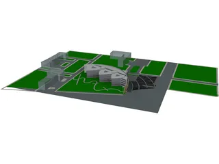 Circular Glistens Leisure Center 3D Model