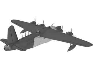 Sunderland Mk III Flying Boat 3D Model