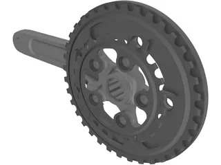 Race Face Turbine Right Crank 3D Model